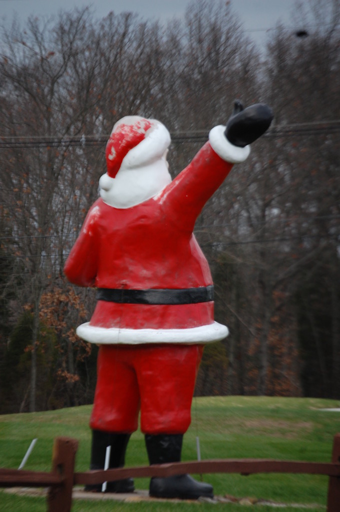 A Waving Santa at Santa's Lodge