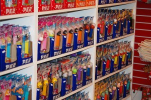 The PEZ Wall at Santa's Candy Castle