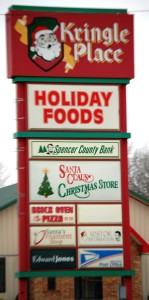 Kringle Place shopping center in Santa Claus, IN