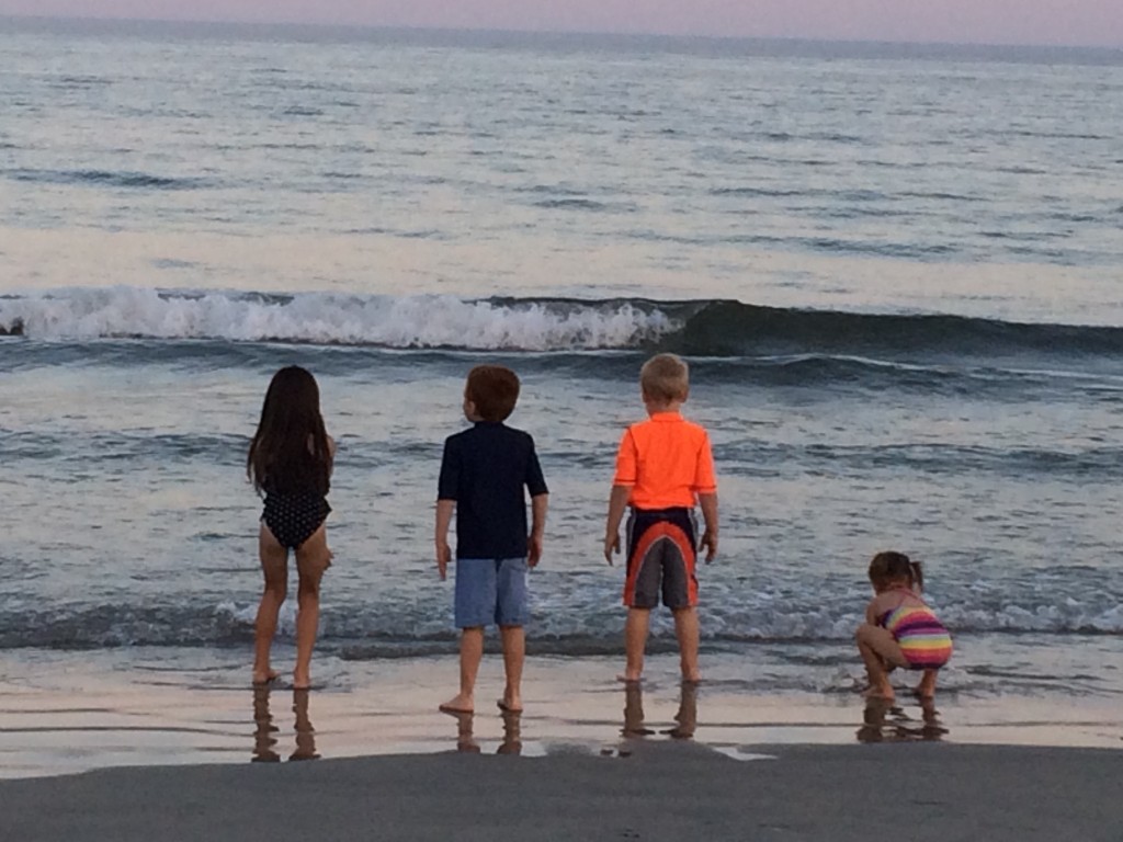 Grandkidz enjoy their first look at the Atlantic Ocean on Old Orchard Beach
