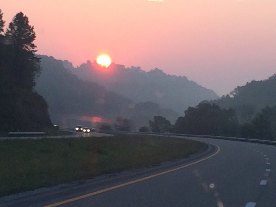 Sunrise in Eastern Kentucky as we approached West Virginia