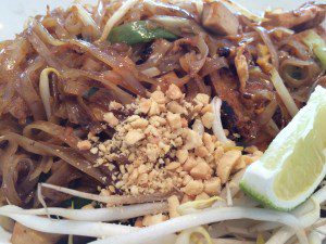 Vegetarian Pad Thai with Tofu at 4 Roosevelt Asian Bistro in Mystic, CT