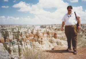 Sumoflam at Coal Mine Canyon in 1991. Cola Mine Canyon is a few miles from Tuba City