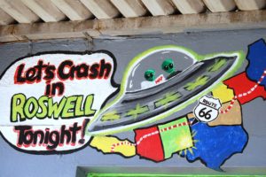 Let's Crash in Roswell wall art