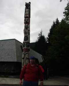 Sumoflam with a Totem Pole in Ketchikan