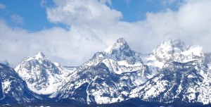 Grand Tetons as seen from outside Jackson, WY