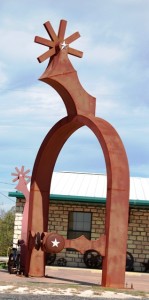 Giant Spurs at a business in Hico, Texas