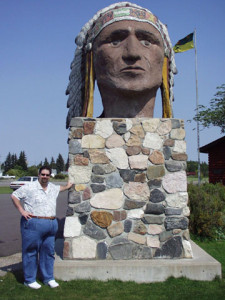 Sumoflam at Indian Head Statue in Indian Head, SK in Canada in Sept. 2007