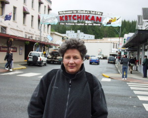 My wife in Ketchikan, Alaska in 2004