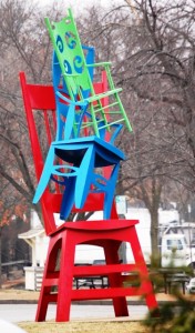 Bro. Mel Meyer – Chairs, 1996 (located downtown Kirkwood)