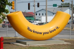 Giant Macaroni Noodle at the Kraft plant in Champaign, IL