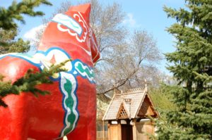 The 30 foot tall Dala Horse at the Scandinavian Heritage Center in Minot