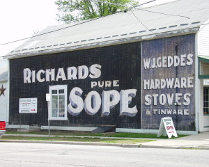 Richards Sope on side of Hardware Store in Embro, Ontario