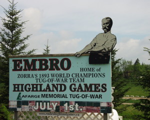 Embro, Ontario, home of the Highland Games