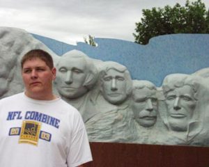 Wall's Mt. Rushmore with son Seth