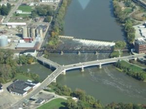 The Y Bridge of Zanesville (from a Muskingham County Air Photo)