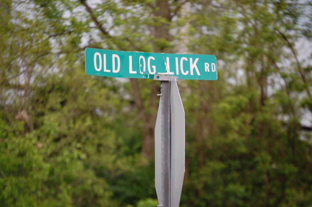 Old Log Lick Road in Trapp, KY. Love the name!!