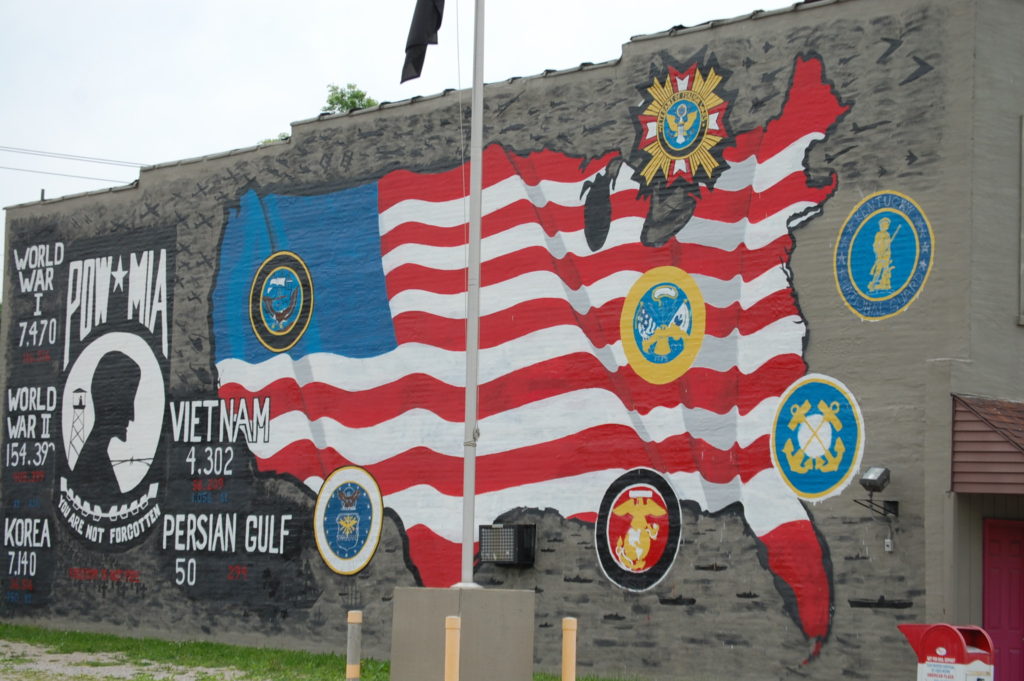 A large VFW mural in Ravenna