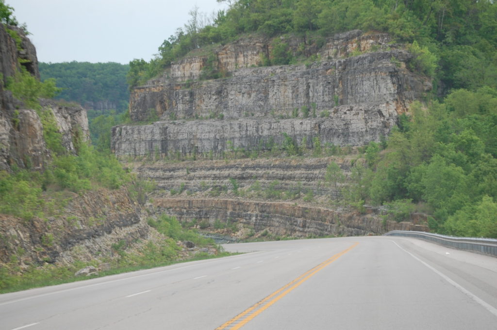 The Big Hill north of Big Hill, KY on US Hwy 421. Goes down through limestone cliffs, often called Palisades