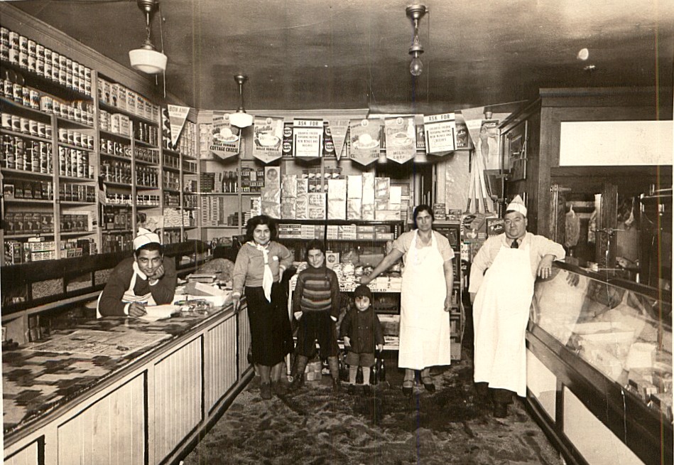 The Laurienzo store in the 1950s. My grandfather Carmine is on the right