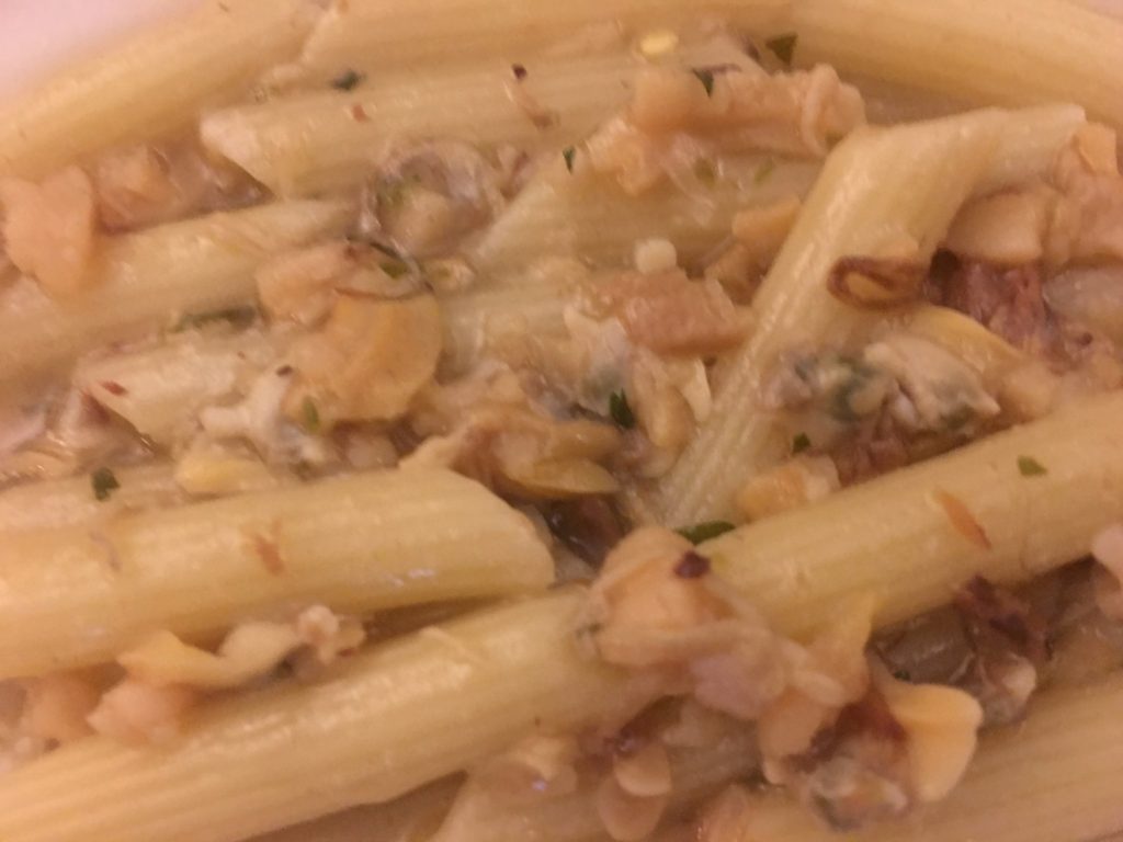 Penne pasta with homemade Clam Sauce - WOWZERS