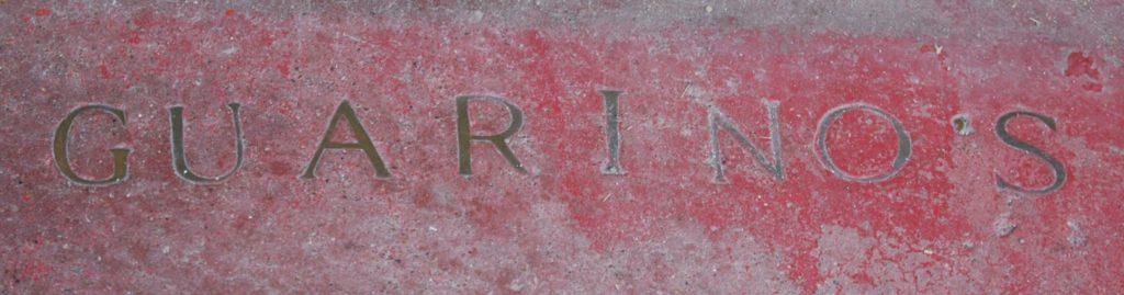 Old Sidewalk plaque for Guarinp's