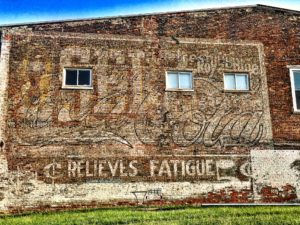 Old Ghost Ads on a wall in downtown Wilmingotn, OH