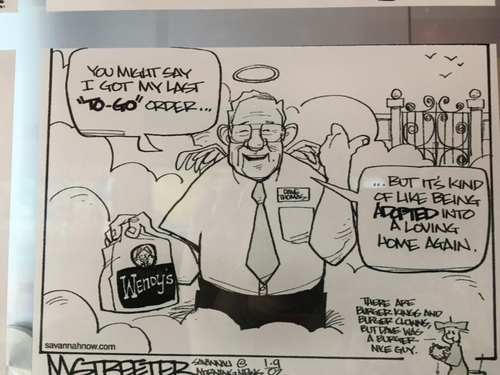 One of many Dave Thomas cartoons that were created after he passed away