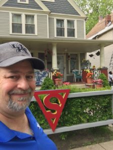 At the house that used to be the home of Jerry Siegel, the Creator of the Superman stories