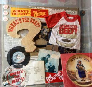 "Where's the Beef?" memorabilia from the famed advertising campaign