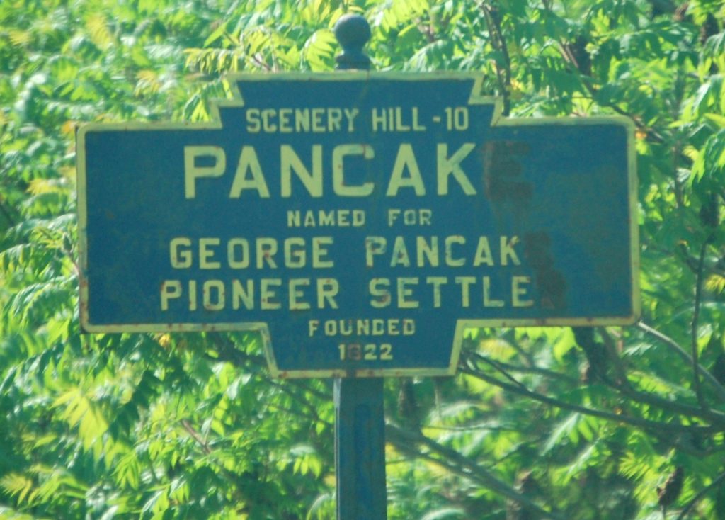 Pancake sign in Laboratory, PA