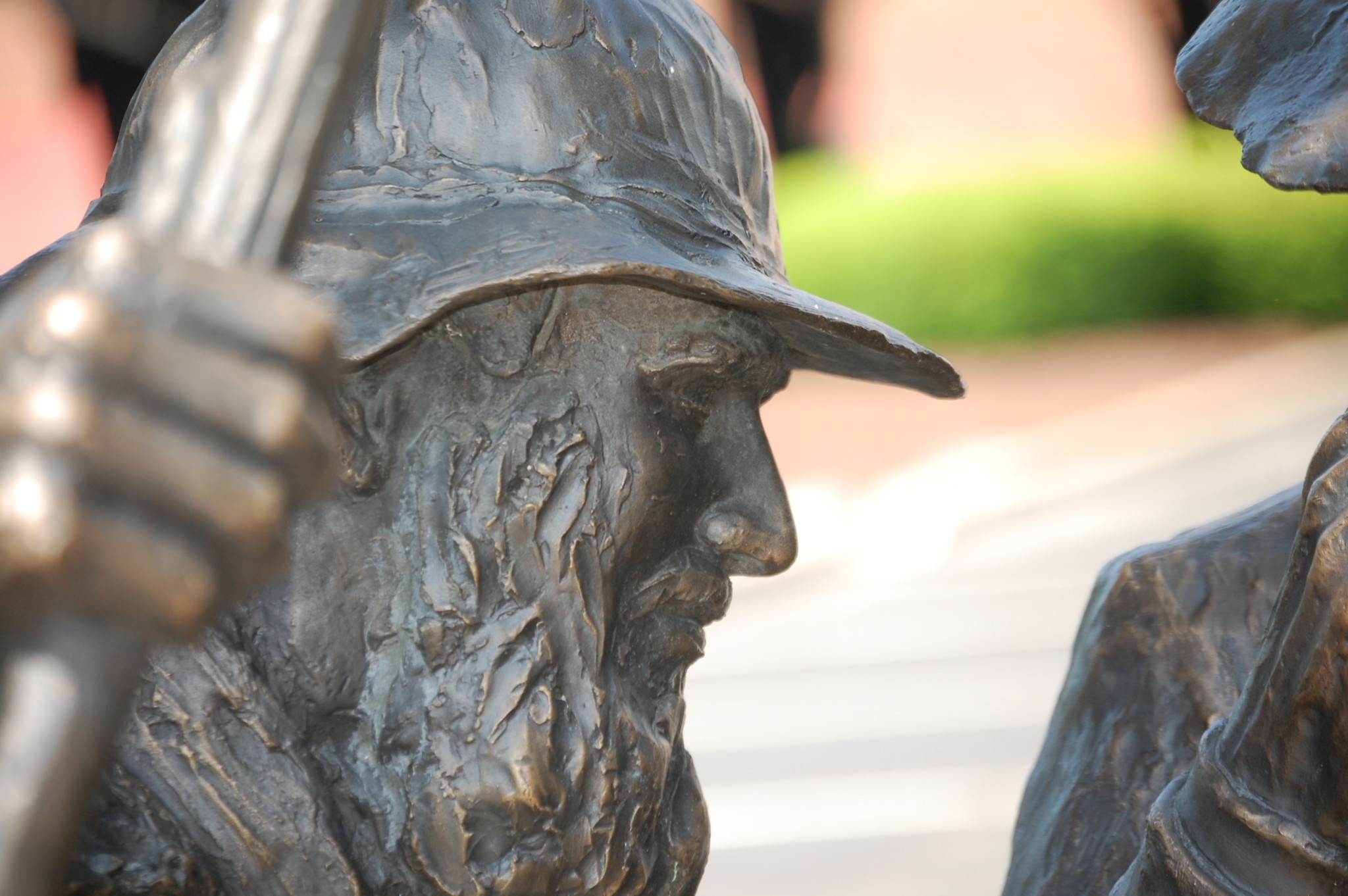 Closeup of some of the Whiskey Rebellion Statue