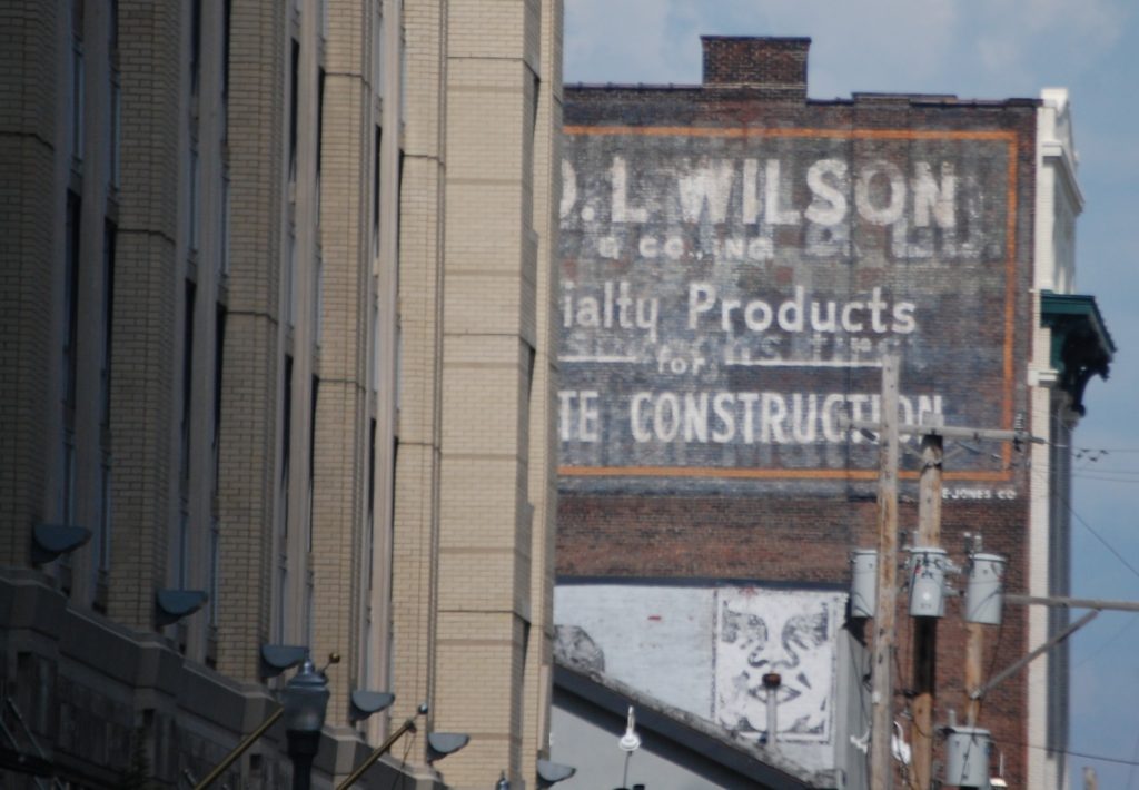 Old Wall Sign in downtown Pittsburgh