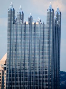 The PPG Glass Castle in downtown Pittsburgh