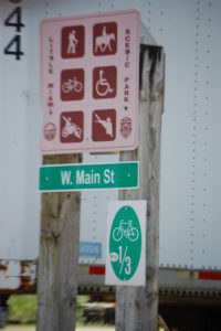 Signage on Little Miami Trail