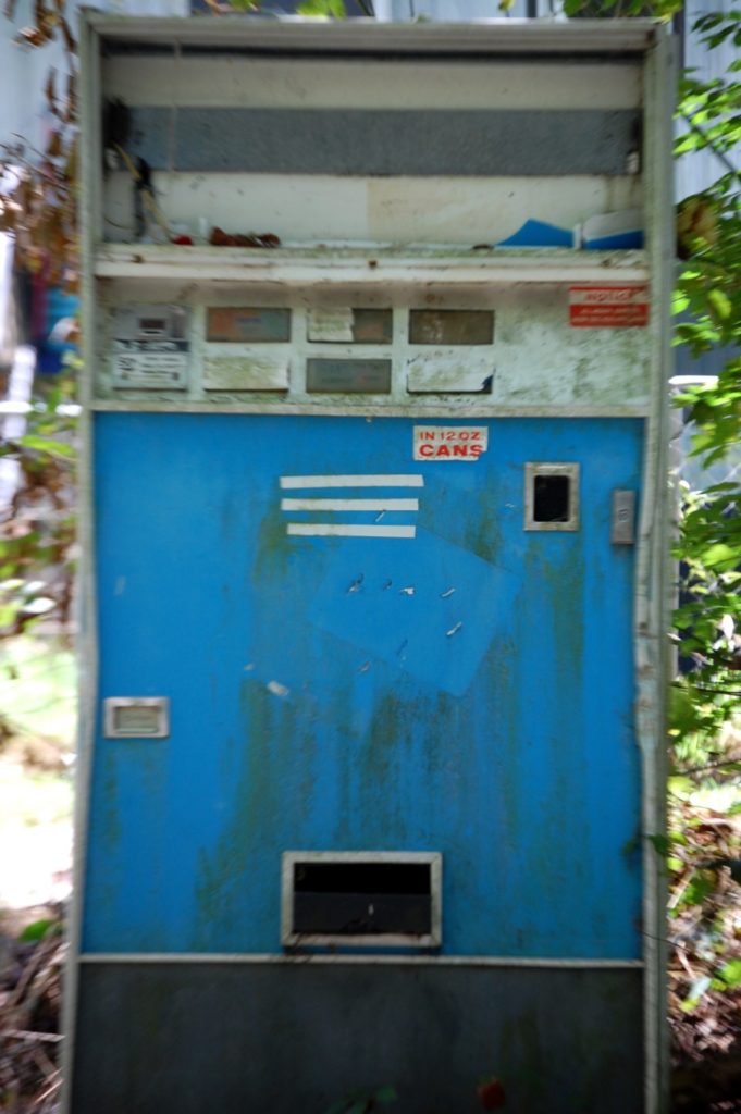 This old Pepsi machine sits along the side of the Creeper Trail west of Damascus. Don't think it works anymore -- HA