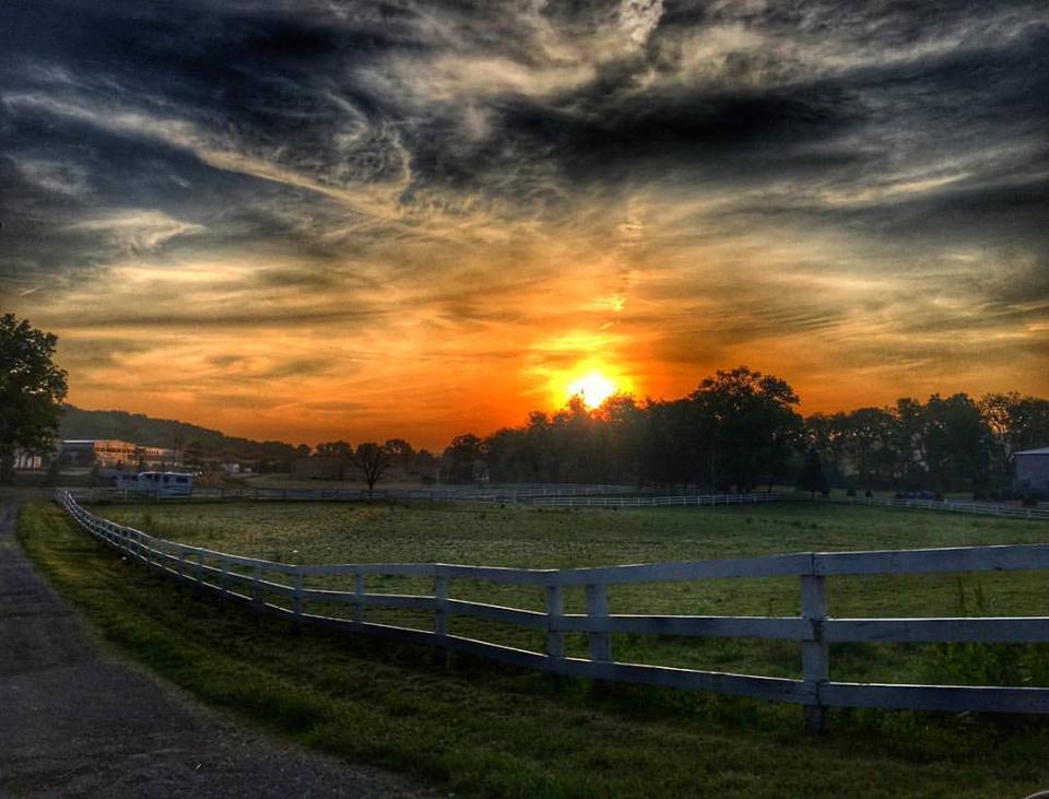 Sunrise as seen from the Greenmoor Common Equestrian Center in Canonsburg