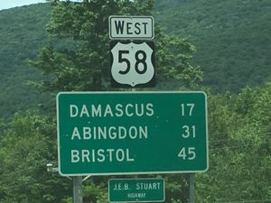 US Hwy 58 in Virginia, near Damascus