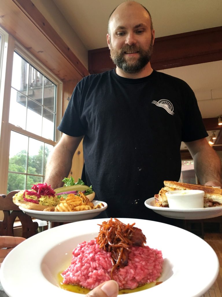 Head Chef John King presents our dishes at the Old Mill Restaurant.