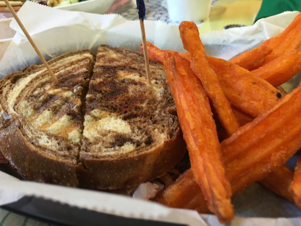 Reuben Sandwich and Sweet Potato Fries at In the Country
