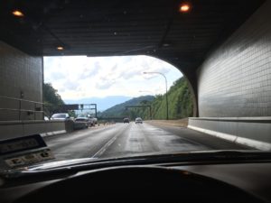 Exiting the Cumberland Gap tunnel into Kentucky