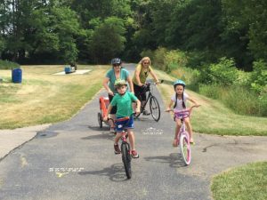 Julianne, Marissa and grandkidz heading off on the northern section of the Little Miami Scenic Trail