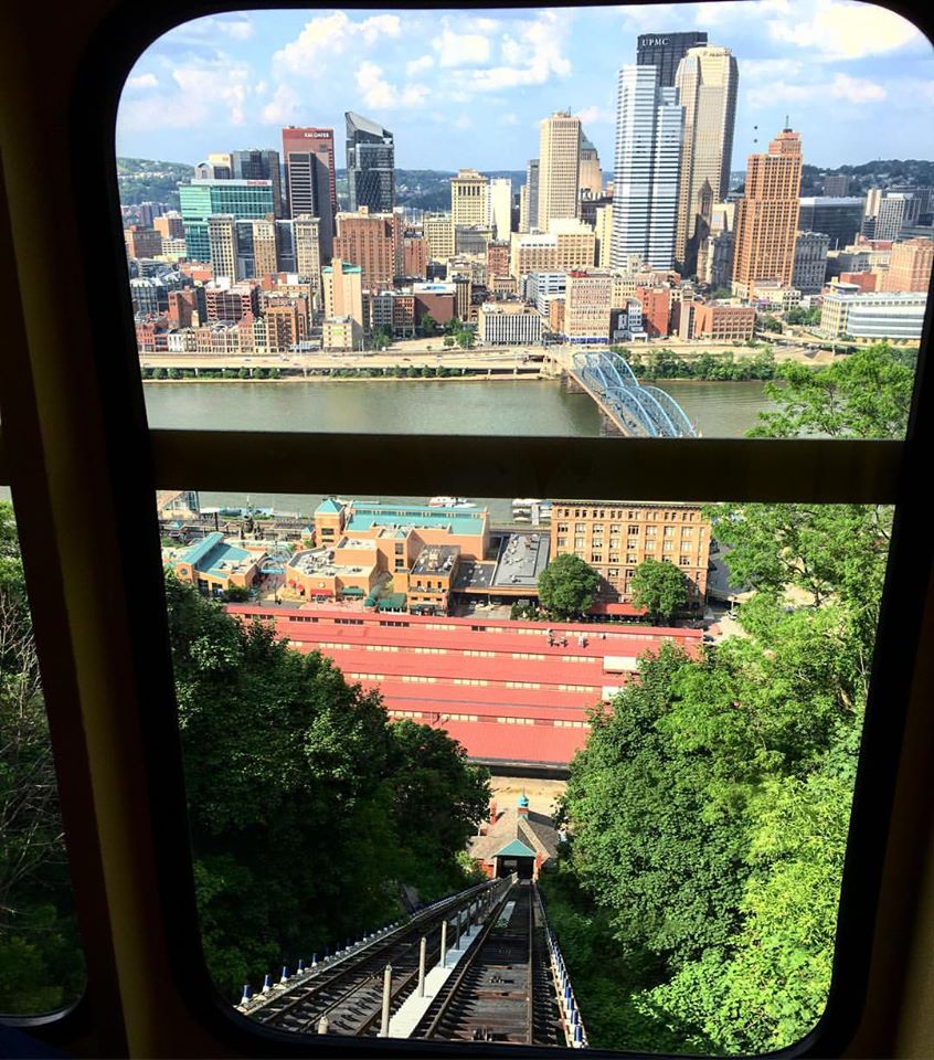 View of the city form the car on the Monongahela Incline