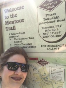 Julianne at the Montour Trail in Pennsylvania