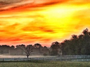 The sunrise near Upper St. Clair, PA