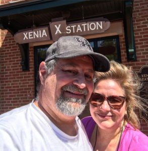 Julianne and David at Xenia Station on the Little Miami Scenic Trail