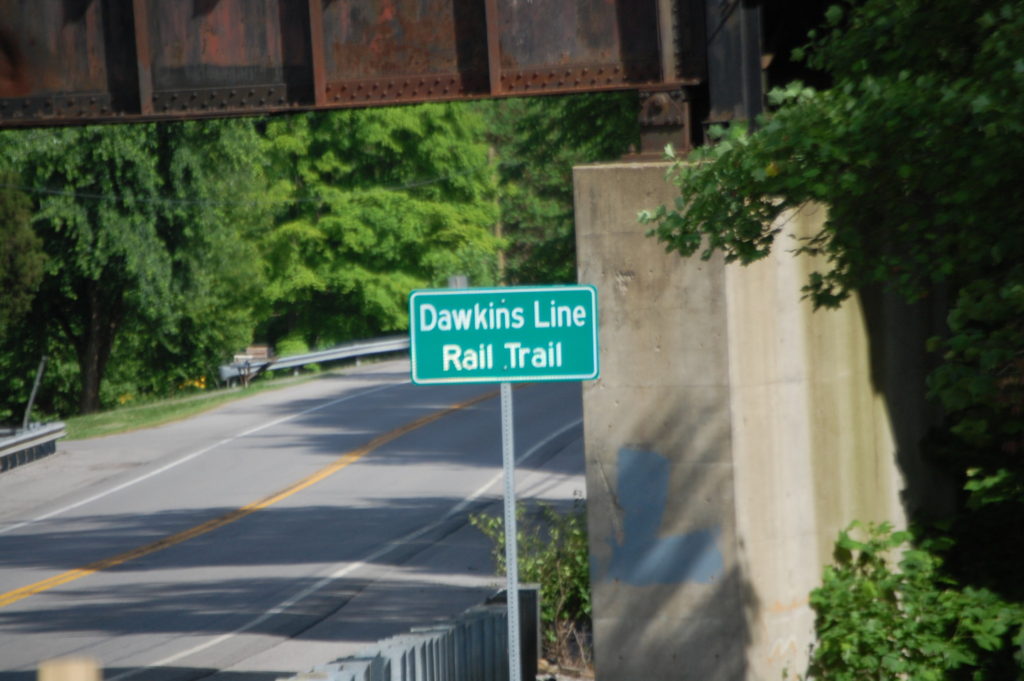 One of a only a few places where the trail crosses over the highway...this one north of Ivyton