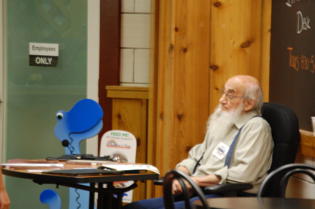 An old Amish man relaxes in Hein's - taken in July 2011